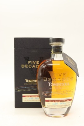 (1) Tomintoul 'Five Decades' Speyside - Glenlivet Single Malt Scotch Whisky, 50% ABV (GB)