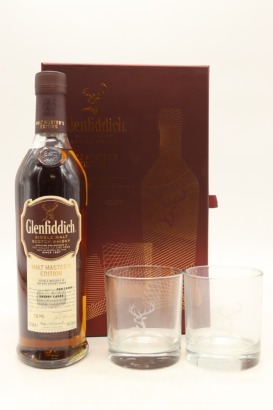 (1) Glenfiddich Malt Master's Edition Sherry Cask Single Malt Scotch Whisky with Glasses, 43% ABV (GB)
