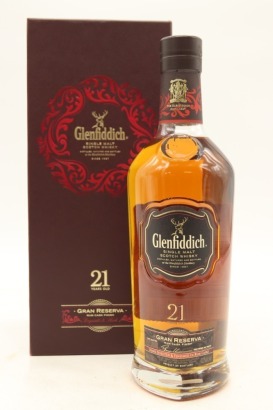 (1) Glenfiddich Gran Reserva Caribbean Rum Cask Finish 21 Year Old Single Malt Scotch Whisky, 43.2% ABV (GB)