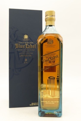 (1) Johnnie Walker Blue Label Auckland Duty Free Edition Blended Scotch Whisky, 40% ABV, 1000ml (GB)