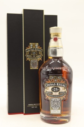 (1) Chivas Regal 25 Year Old Blended Scotch Whisky, 40% ABV (GB)