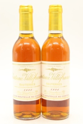 (2) 1996 Chateau Villefranche, Sauternes, 375ml