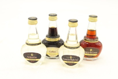 (1) Continental Mixed Miniatures, 4 Bottles Sold as 1 Lot