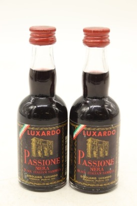 (2) Luxardo Passione Nera Black Sambuca, Italy, 50ml