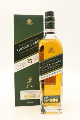 (1) Johnnie Walker Green Label 15 Year Old Blended Malt Scotch Whisky, 43% ABV (GB)