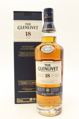 (1) The Glenlivet 18 Years Old Single Malt Scotch Whisky, 43% ABV (GB)