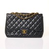 Chanel, Black Caviar Jumbo Classic Single Flap Bag