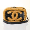 Chanel, CC Mania Shiny Crumpled Sheepskin Shearling Waist Bag