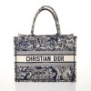 Christian Dior, Toile de Jouy, Navy Blue and Off-white Embroidery Book Tote, Size M
