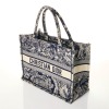 Christian Dior, Toile de Jouy, Navy Blue and Off-white Embroidery Book Tote, Size M - 2