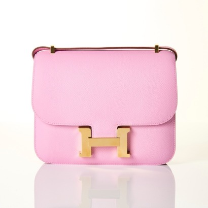 Herm&egrave;s, Mauve Sylvestre Epsom Constance 18 Bag