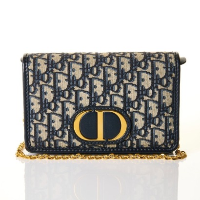 Christian Dior, Blue Oblique 30 Montaigne 2-in-1 Handbag