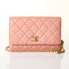 Chanel, Dusty Rose Lambskin Leather Wallet on Chain