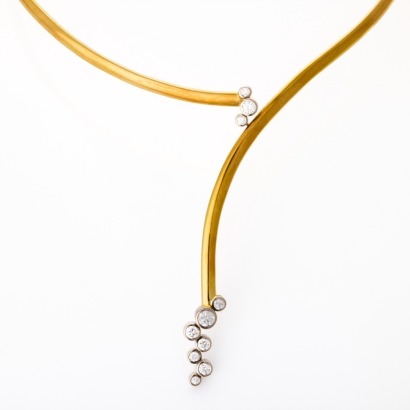 Jeweller's Workshop, 18ct Yellow / White Gold, Modern, 1.47ct Diamond Necklace