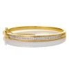18ct Yellow Gold, 1.28ct Diamond Oval-shaped Hinged Bangle