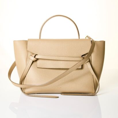 C&eacute;line, Taupe Grained Calfskin Mini Belt Bag