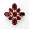 An Important, 9ct - 15ct Rose Gold, 43cm Antique Garnet Parure - Necklace and Brooch in Original Box - 3