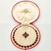 An Important, 9ct - 15ct Rose Gold, 43cm Antique Garnet Parure - Necklace and Brooch in Original Box - 4