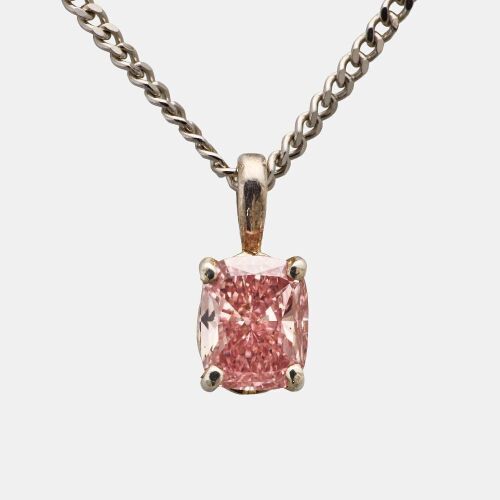 An Impressive 0.96ct Fancy Intense Pink Diamond Pendant, GIA Certified
