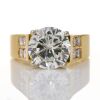 18ct Yellow Gold / Platinum, Handmade, 3.16ct / .45ct Round Brilliant Cut Diamond Ring