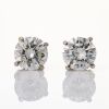 18ct White Gold, Handmade, 2.19ct Diamond Stud Earrings