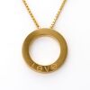Cartier, 'Circle of Love' 18ct Yellow Gold, .07ct Diamond Set Modern Pendant on 9ct Yellow Gold, 50cm Box Chain - 2