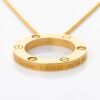 Cartier, 'Circle of Love' 18ct Yellow Gold, .07ct Diamond Set Modern Pendant on 9ct Yellow Gold, 50cm Box Chain - 3