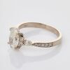 18ct White Gold, 1.70ct Oval Brilliant Cut / .40ct Diamond Ring - 2