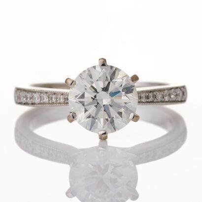 18ct White Gold, 1.51ct Diamond Solitaire Ring, GIA certified