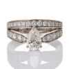Chaumet Josephine "Aube Printani&egrave;re," 18ct White Gold, .76ct Pear cut / 1.00ct Diamond Ring, GIA certified - 2