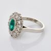 Platinum, 1.91ct Emerald / 1.00ct Diamond Cluster Ring - 2