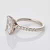 Platinum, Modern, 1.70ct Emerald cut / .25ct Diamond Ring, GIA certified - 2