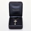 Tiffany & Co, Platinum, Fleur de Lis .41ct Diamond Key on 45cm Cable Link Chain, circa 2015 - 3