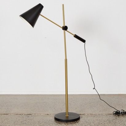 A Black & Gold Floorstanding Lamp