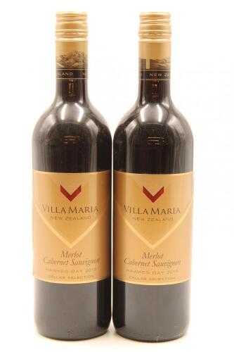 (2) 2013 Villa Maria Cellar Selection Merlot Cabernet, Hawkes Bay [RC18.5]