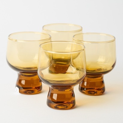 A Set of Four 1970's Kaaru Champagne Coupes by Keith Mahy
