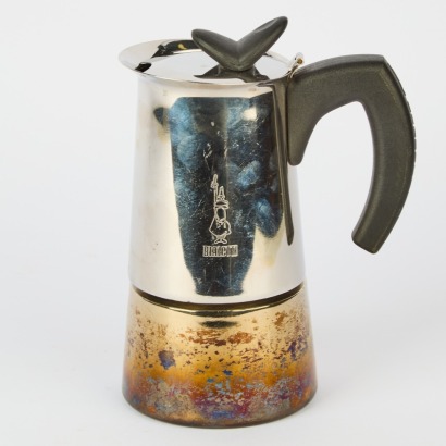 A Bialetti Stainless Steel Stovetop Espresso Maker