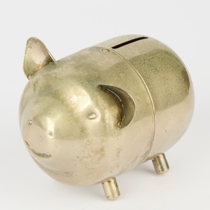 A Retro Stainless Piggy Bank
