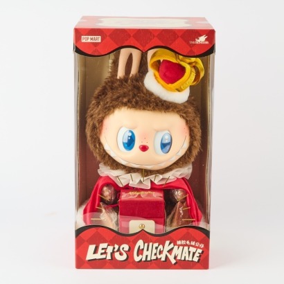 A Pop Mart The Monsters Labubu Let's Checkmate Vinyl Plush Doll