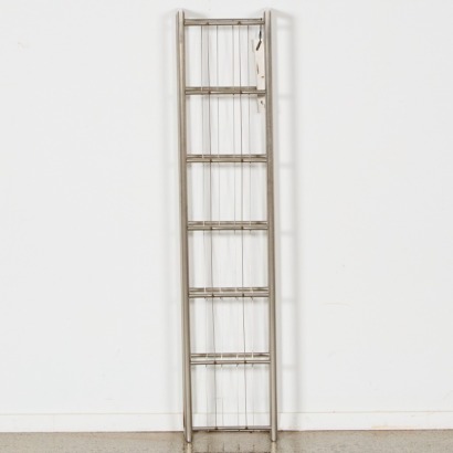 A Danish Brushed Stainless Steel 6 Tray A5 Wall Rack By Peter Boy