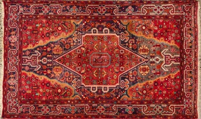 A Hand-Knotted Persian Shiraz Rug