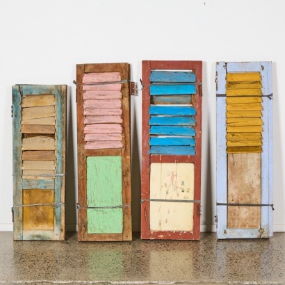 A Collection of Four Vintage Shutters