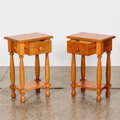 A Pair of Rimu Bedside Tables