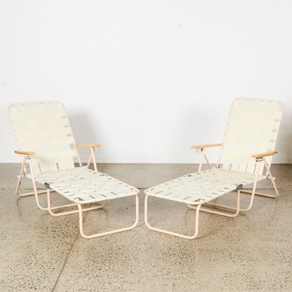 A Pair of Folding Sun Loungers