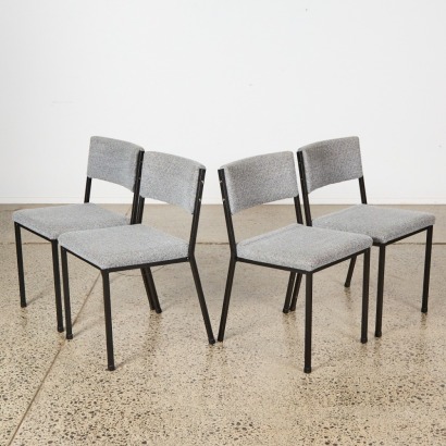 A Suite of Four Retro Stacker Chairs