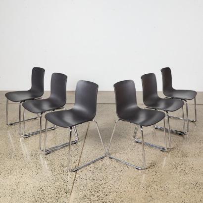 A Set of Six HAL RE Sledge Chairs by Jasper Morrison for Vitra