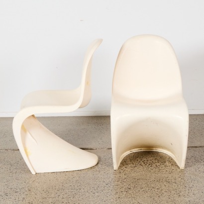 A Pair of Fibreglass Panton Style Chairs