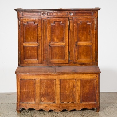 A French Provincial Dough Bin And Cupboard