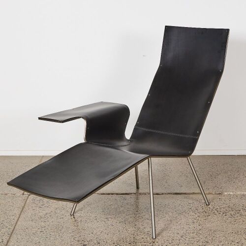 A Leather Lounger By Maarten Van Severen for De Padova, Italy