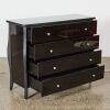 A French Provincial Inspired Black Glass Four-Drawer Dresser - 2
